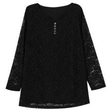 V-neck lace top for women