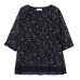 Floral seven quarter sleeve top for women