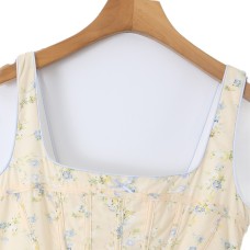Slimming Waist Floral Print Strap Maxi Dress , Simple and Elegant Summer Dress Slimming Waist Floral Print Strap Maxi Dress , Simple and Elegant Summer Dress