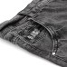 Stacked wrinkled ripped denim bell bottoms