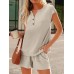 Summer Oversized Casual Short Sleeve Set, Simple and Loose Design Summer Oversized Casual Short Sleeve Set, Simple and Loose Design