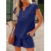 Summer Oversized Casual Short Sleeve Set, Simple and Loose Design Summer Oversized Casual Short Sleeve Set, Simple and Loose Design