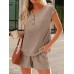 Summer Oversized Casual Short Sleeve Set, Simple and Loose Design Summer Oversized Casual Short Sleeve Set, Simple and Loose Design