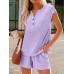 Summer Oversized Casual Short Sleeve Set, Simple and Loose Design Summer Oversized Casual Short Sleeve Set, Simple and Loose Design