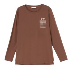 Round neck long sleeved top for women