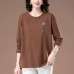 Round neck long sleeved top for women