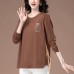 Round neck long sleeved top for women