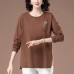 Round neck long sleeved top for women