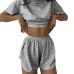 Casual Home Wear Set for Women, Simple Color-Blocked Stripe, Lightweight Round Neck, Loose and Comfortable