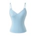 Tencel V-Neck Crop Top Women's Summer Fitted Backless Knit Tank Top