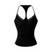 Lace Trim Deep V-Neck Tencel Strapless Camisole for Women, Inner Layer or Outer Wear