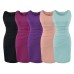 Elegant Pleated Bodycon Dress, Fitted Waist Split Design, Sophisticated Slimming Sleeveless Mini Dress Summer