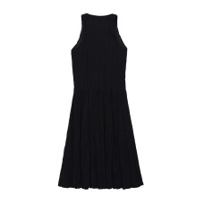 Vacation style minimalist harp pleated dress