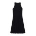 Vacation style minimalist harp pleated dress