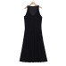 Vacation style minimalist harp pleated dress