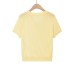 Lazy style minimalist short sleeved knitted sweater