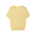 Lazy style minimalist short sleeved knitted sweater
