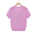 Lazy style minimalist short sleeved knitted sweater