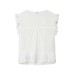 Vertical lace layered decorative shirt