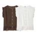 Vertical lace layered decorative shirt