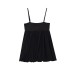 Short embroidered sleeveless camisole skirt