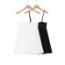 Short embroidered sleeveless camisole skirt