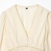 French gentle romantic style long sleeved shirt
