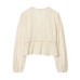 French gentle romantic style long sleeved shirt