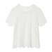 Unique Wave Edge Hollow Knitted T-shirt