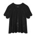Unique Wave Edge Hollow Knitted T-shirt