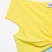 Knot patchwork knitted top for women's clothing