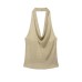 Spicy girl metallic line hanging neck collar top