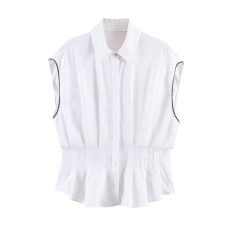 Street linen pleated sleeveless top Street linen pleated sleeveless top