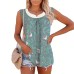 Casual Printed Sleeveless Round Neck Top for Women