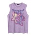 Skeleton Skateboard Printed Sleeveless Tank Top