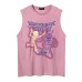 Skeleton Skateboard Printed Sleeveless Tank Top
