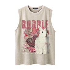 Sweetheart Rabbit Printed Sleeveless Tank Top