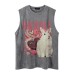 Sweetheart Rabbit Printed Sleeveless Tank Top