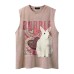 Sweetheart Rabbit Printed Sleeveless Tank Top