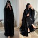 Simple decal long loose batwing sleeve cardigan