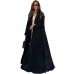 Black suit collar pleated patchwork long cardigan jacket