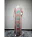 Printed Beaded Embroidered Dress with Hooded Design