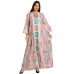 Printed Beaded Embroidered Dress with Hooded Design