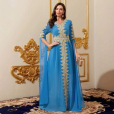 Solid color lace robe dress