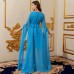 Solid color lace robe dress