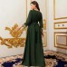 Lace waistband V-neck long sleeved robe