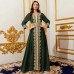 Lace waistband V-neck long sleeved robe