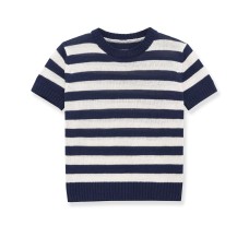 Simple round neck short sleeved casual knitted top