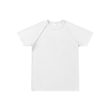 Slim fit elastic solid color short sleeved top