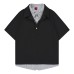 Fake two striped short sleeves